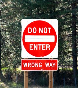 Wrong Way Sign Charlotte North Carolina Personal Injury Workers' Compensation Wrongful Death Medical Malpractice Attorney Lawyer.jpg