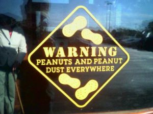 Peanut warning sign Charlotte Injury Lawyer